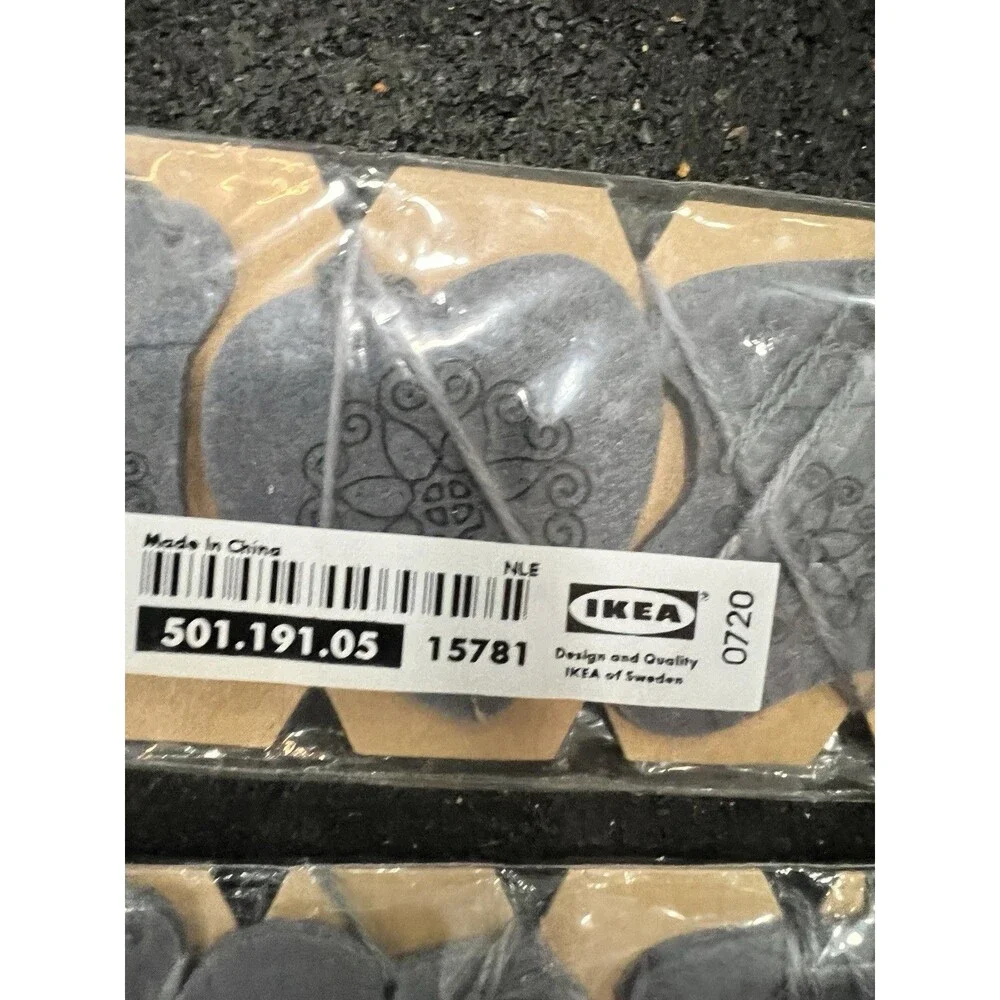 2 packages of Vinter IKEA garland felt gray Christmas Tree Paper heart stocking